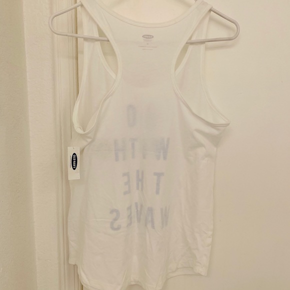 NWT Graphic Sleeveless White Tank - Picture 2 of 4